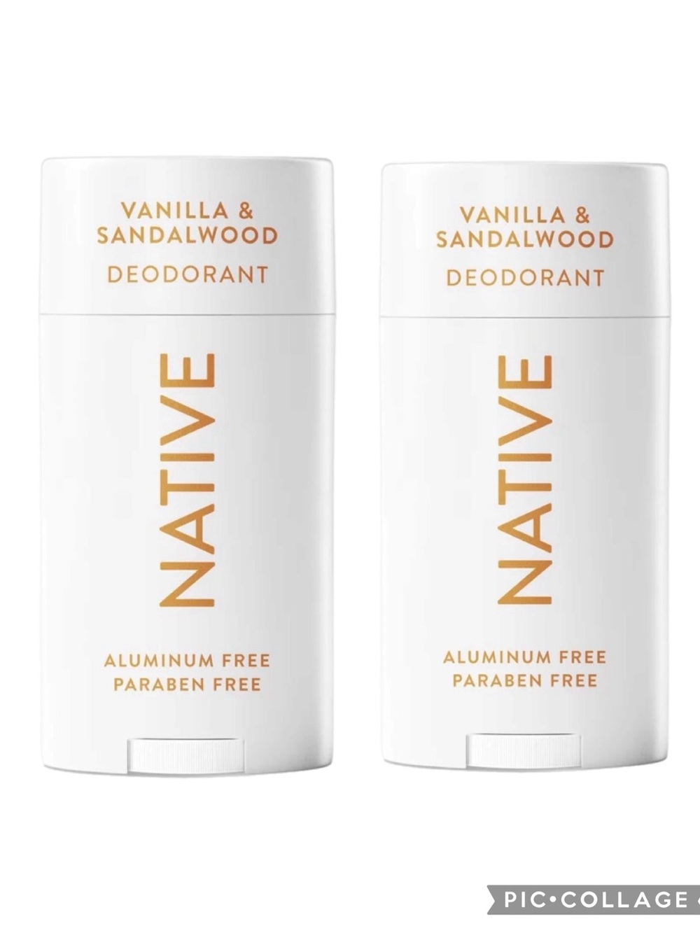 (2) Native Aluminum-Free Deodorant in Vanilla & Sandalwood